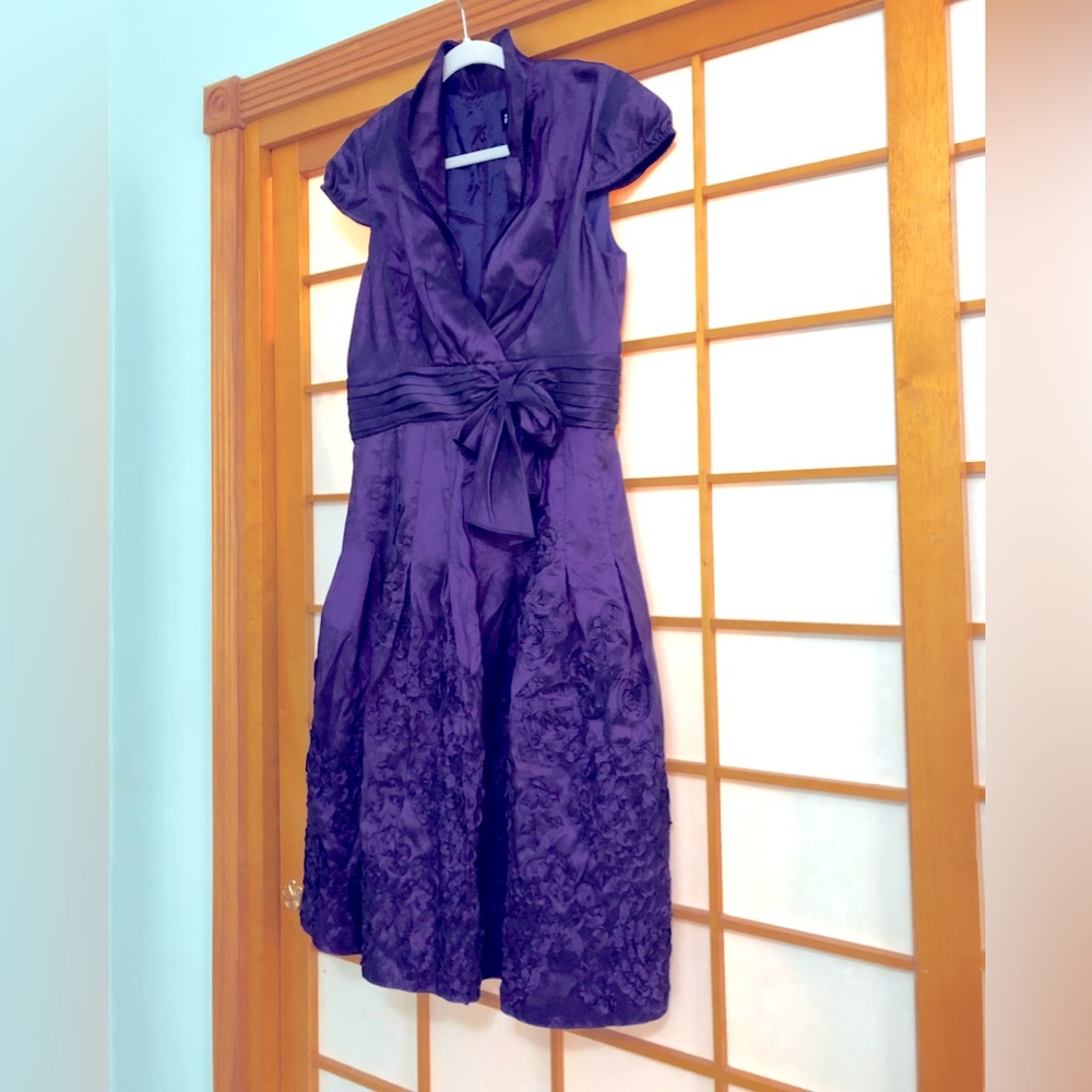 Adriana Papell purple cocktail dress size 10